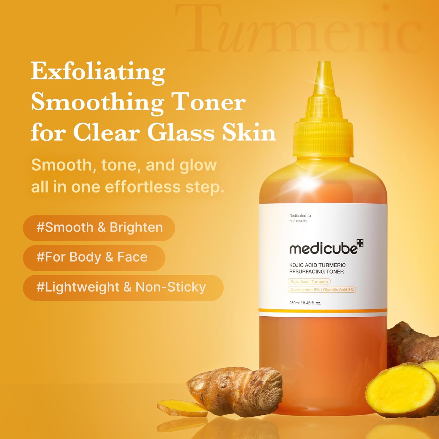 MEDICUBE Kojic Acid Turmeric Resurfacing Toner 250ml - Image 2