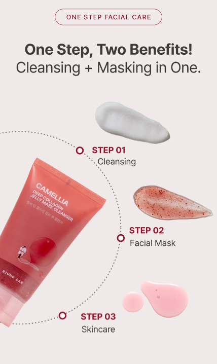 ROUND LAB Camellia Deep Collagen Jelly Mask Cleanser 150ml - Image 3