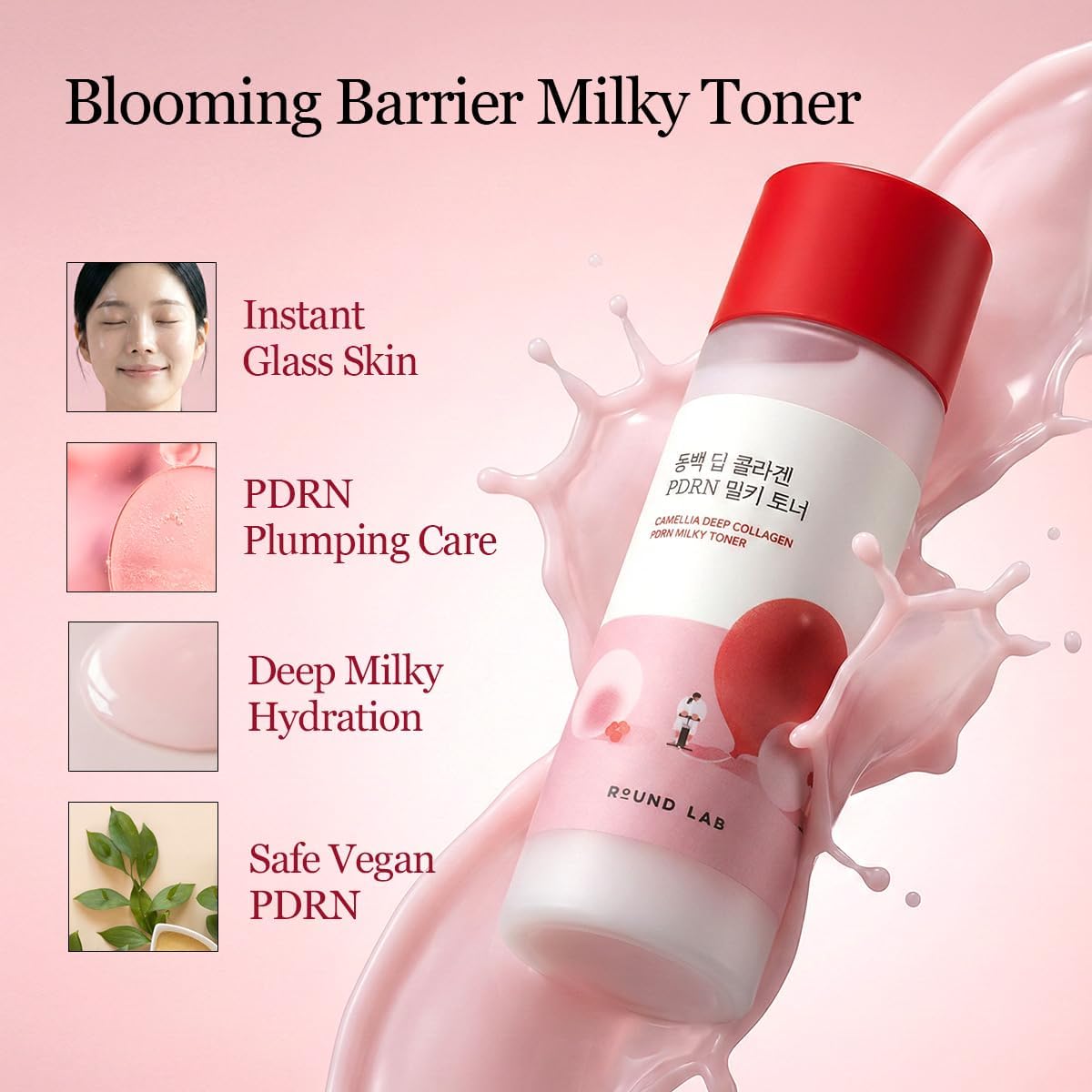 ROUND LAB Camellia Deep Collagen PDRN Milky Toner 150ml - Image 6