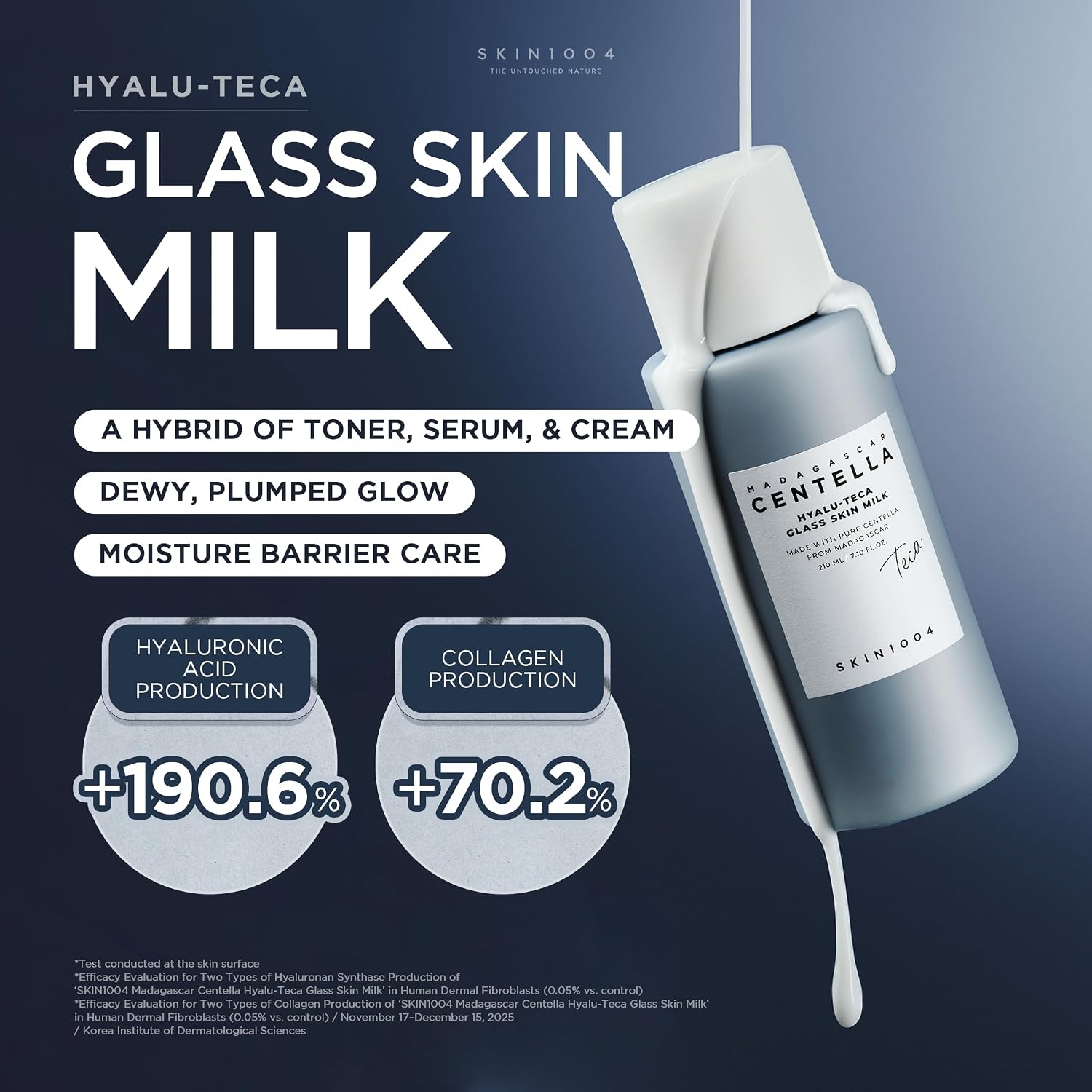 SKIN1004 Madagascar Centella Hyalu-Teca Glass Skin Milk 210ml - Image 2