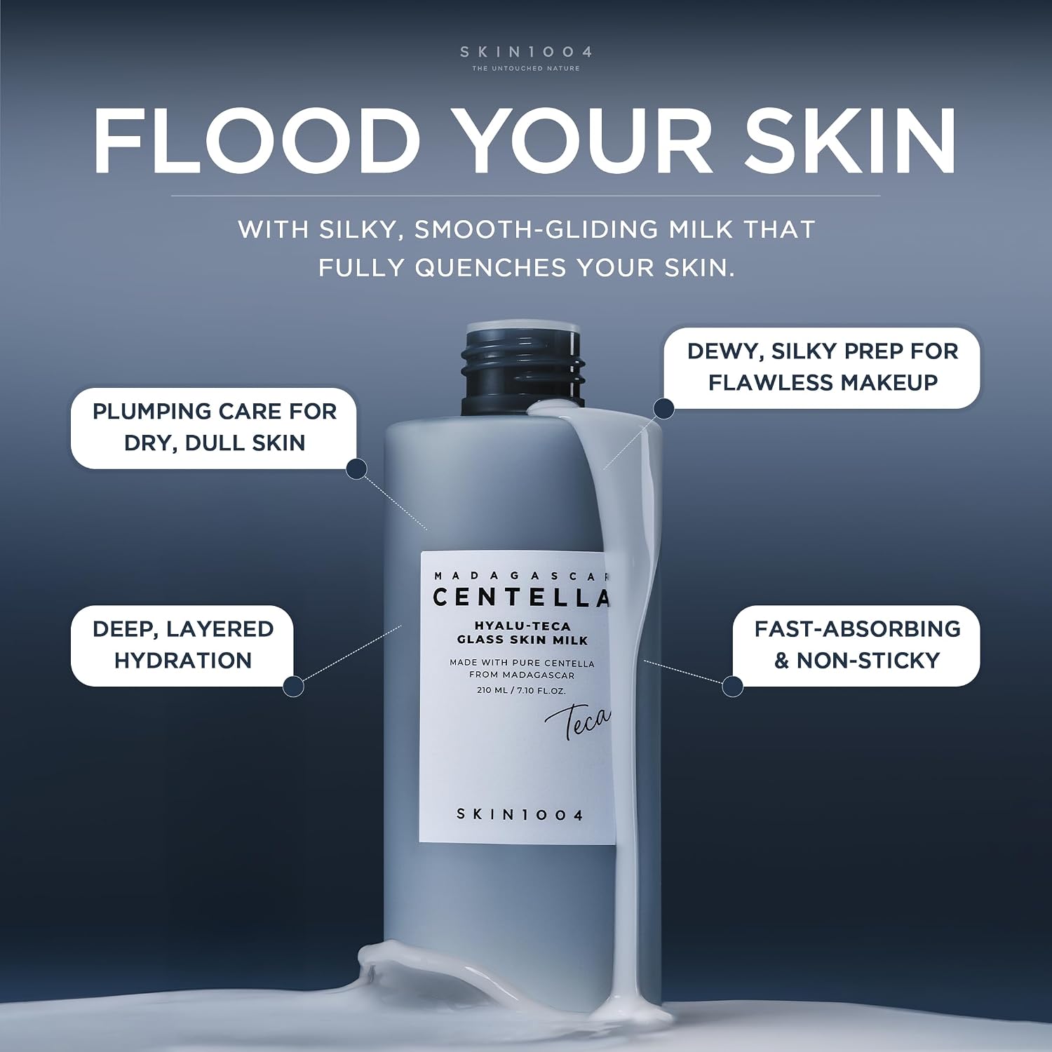 SKIN1004 Madagascar Centella Hyalu-Teca Glass Skin Milk 210ml - Image 3
