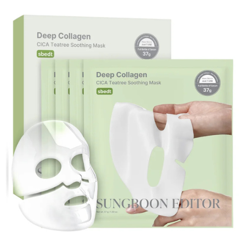 SUNGBOON EDITOR Deep Collagen Cica Teatree Soothing Mask Box (4ea)