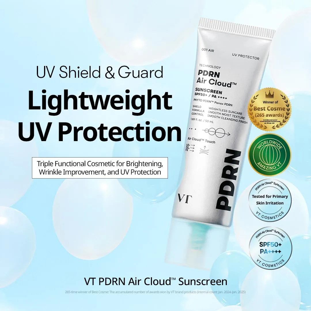 VT PDRN Air Cloud Sunscreen Spf50+ PA++++ 50ml - Image 2