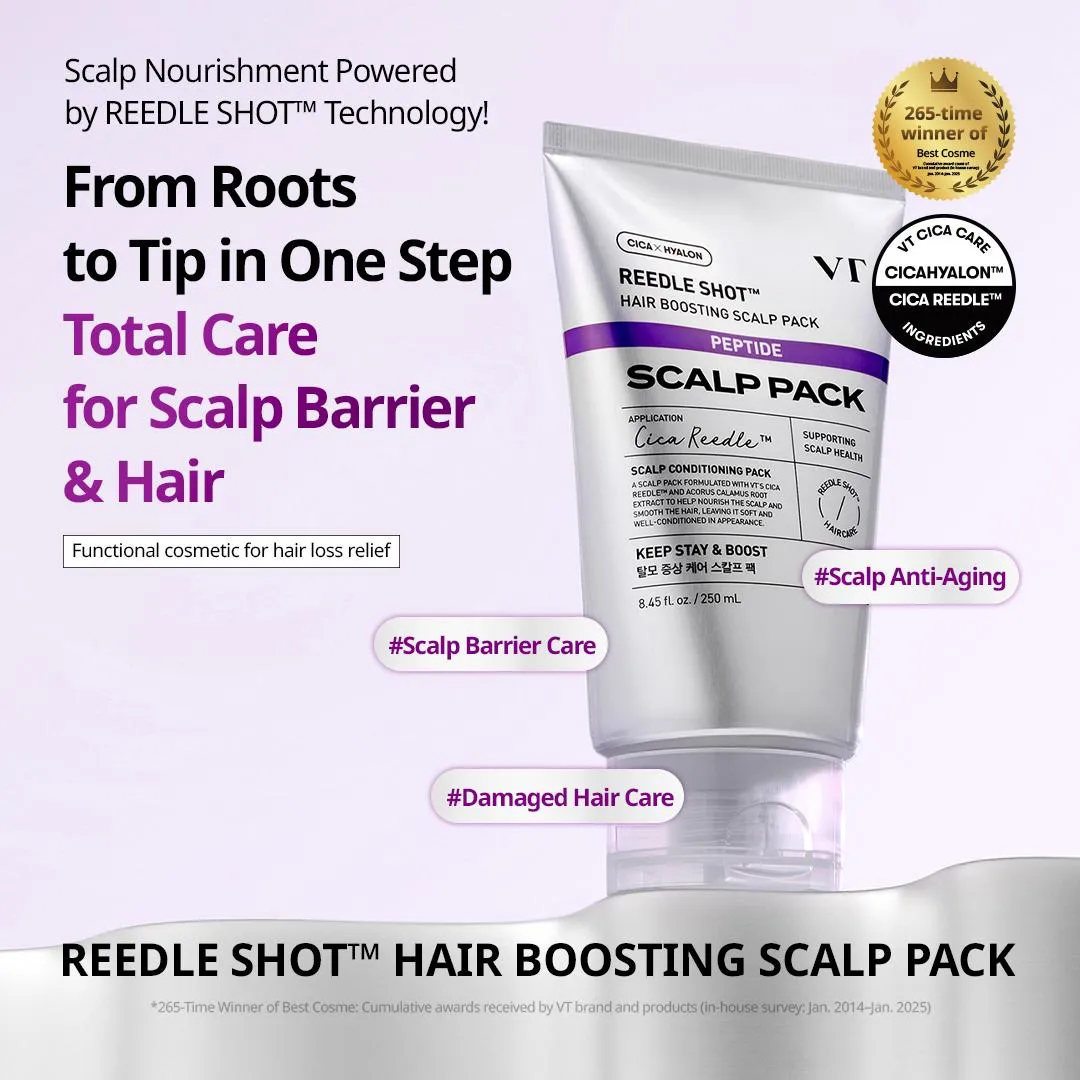 VT Reedle Shot Hair Boosting Scalp Pack 250ml - Image 2