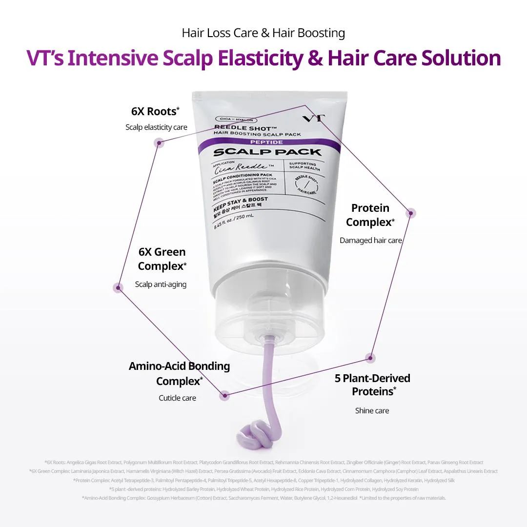 VT Reedle Shot Hair Boosting Scalp Pack 250ml - Image 10